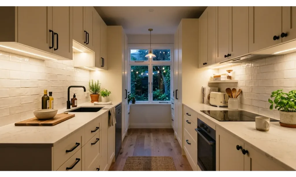 Galley Kitchen Ideas with Under Cabinet Lighting