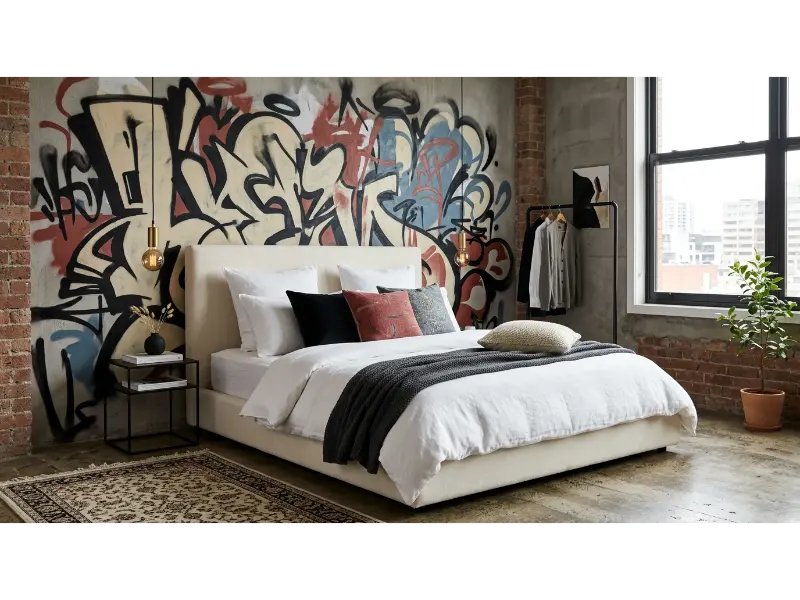 Graffiti Inspired Accent Wall