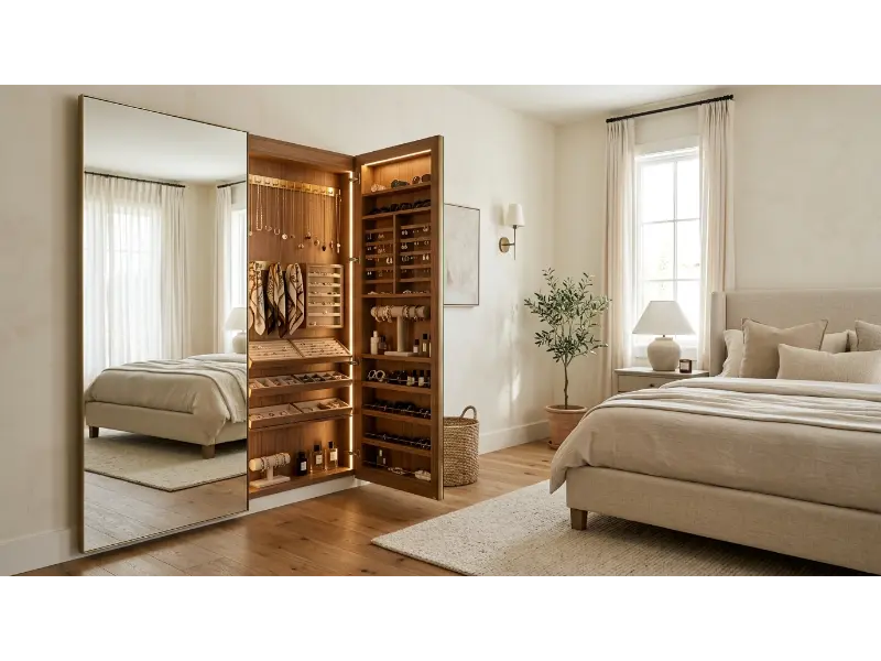 Install a Full Length Mirror With Hidden Storage