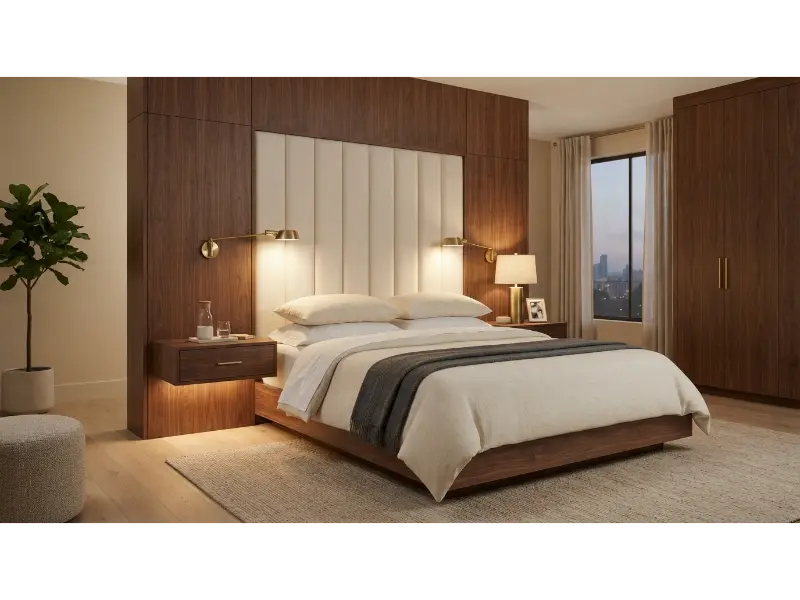 Integrated Nightstand Headboard