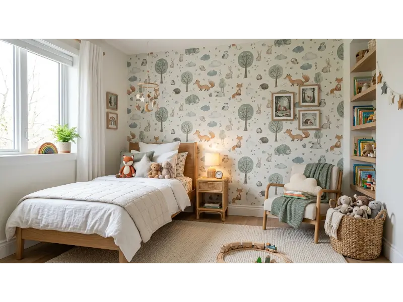 Kids’ Bedroom Storybook Wall