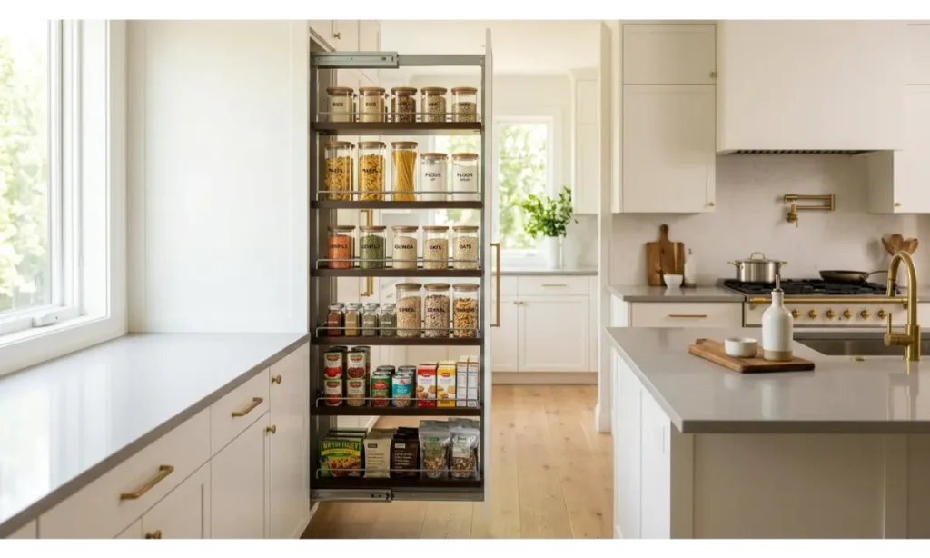 Kitchen Organization Ideas With Pull Out Pantry Shelves