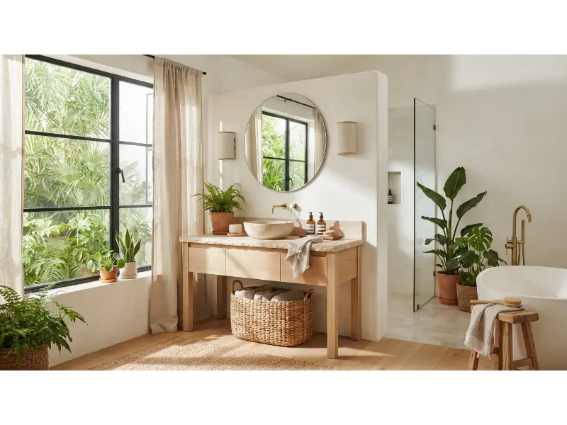 Large Windows for Natural Bathroom Lighting