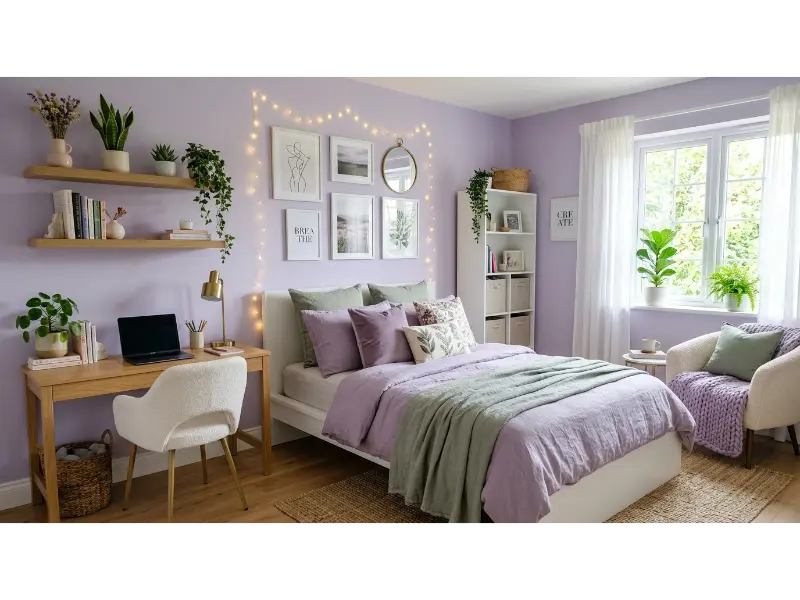 Lavender Teen Bedroom With a Grown Up Look