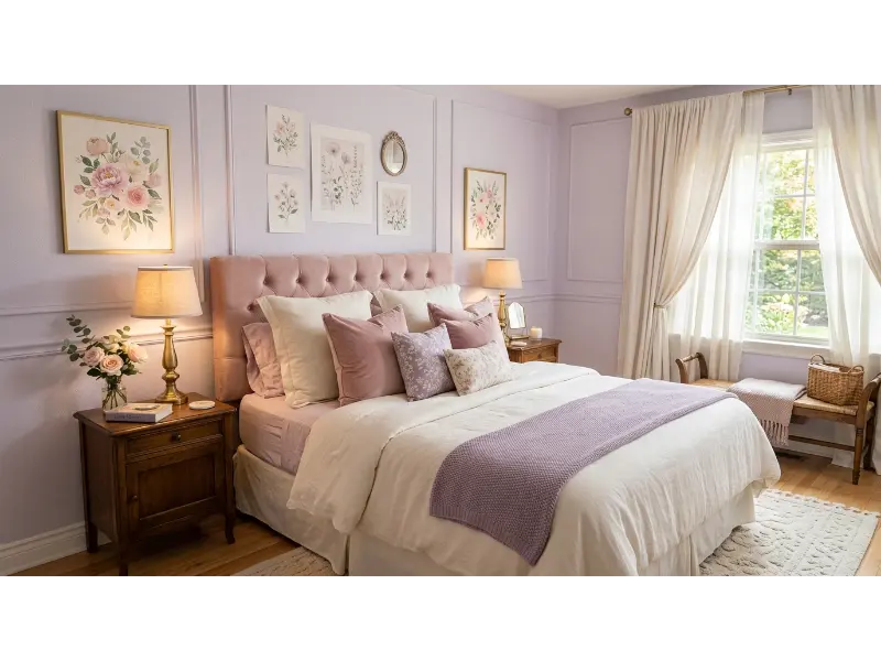 Lavender and Blush Pink Bedroom