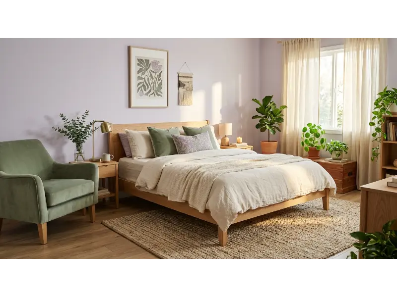 Lavender and Sage Green Bedroom