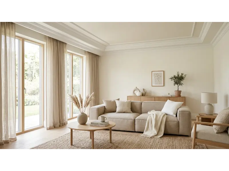 Layered White on White Ceiling