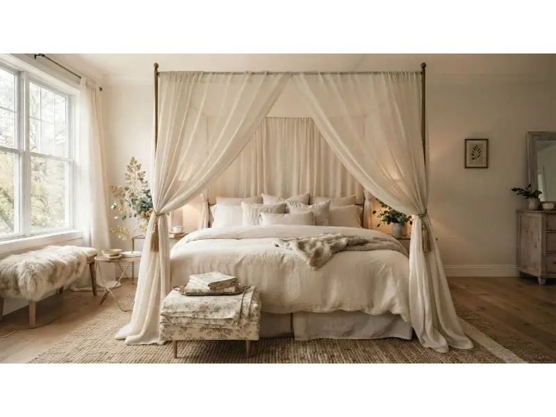 Linen Canopy Headboard