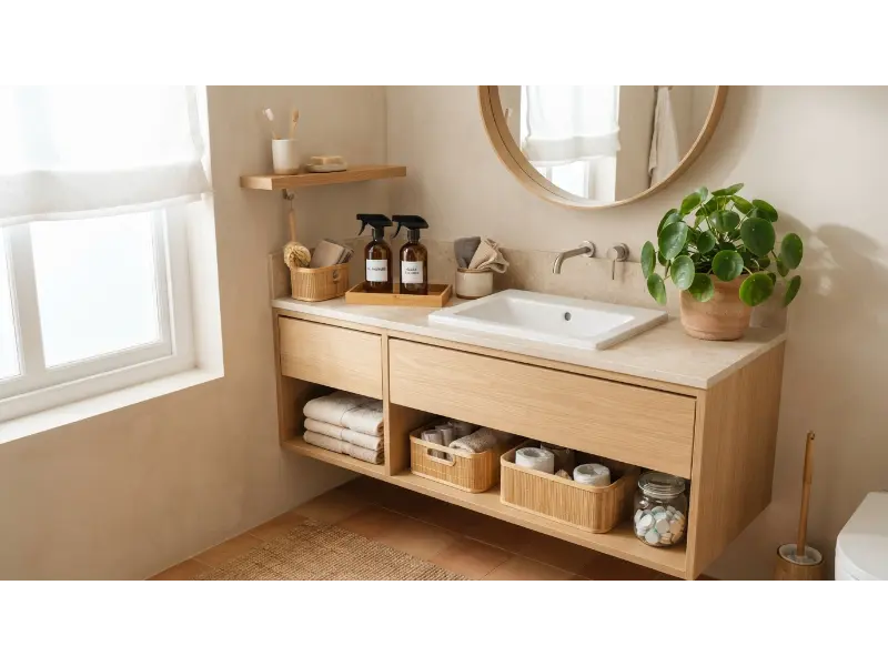 Low Waste Bathroom Cleaning Station