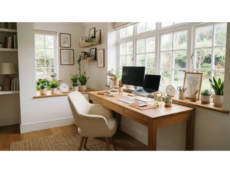 Make a Small Home Office Feel Livelier