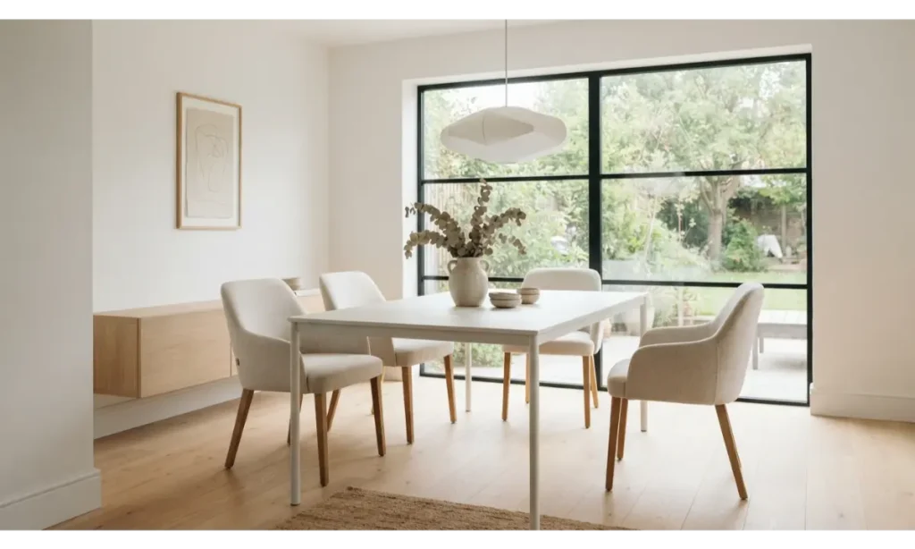 Minimalist White Dining Table