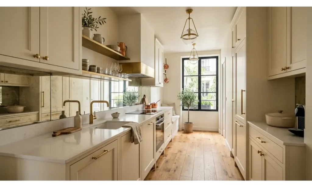 Mirrored Backsplash for a Spacious Feel