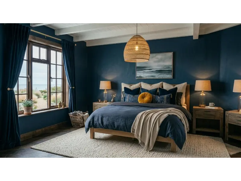 Moody Coastal Bedroom