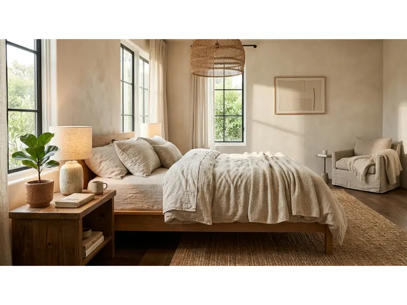 Natural Linen Bedding for a Breathable Retreat