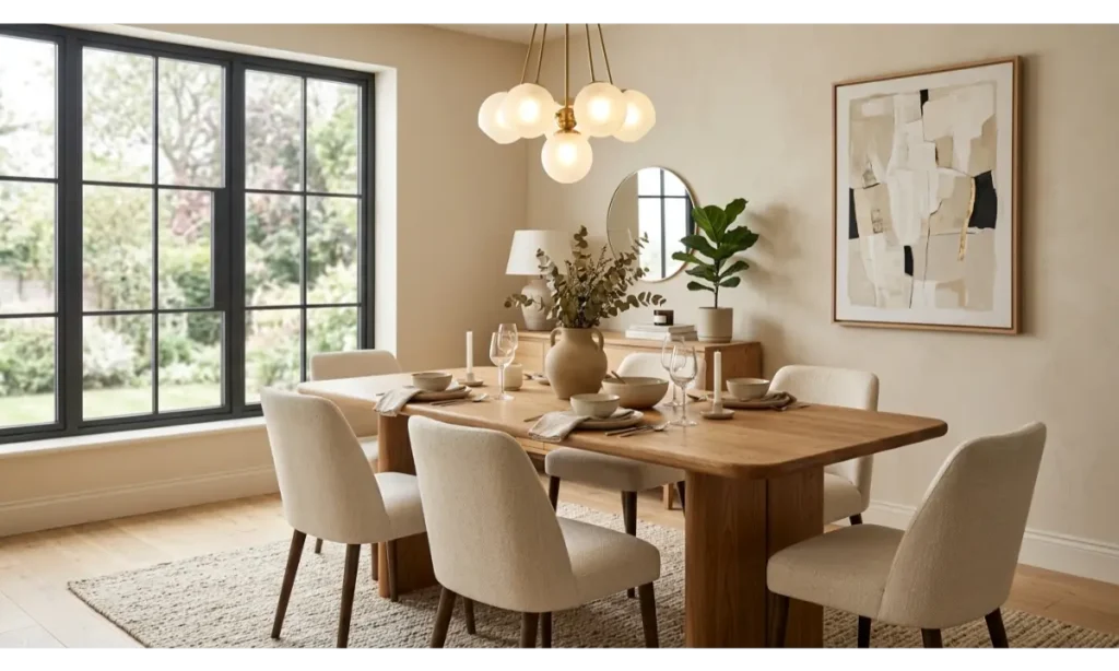 Natural Oak Dining Table Design Ideas