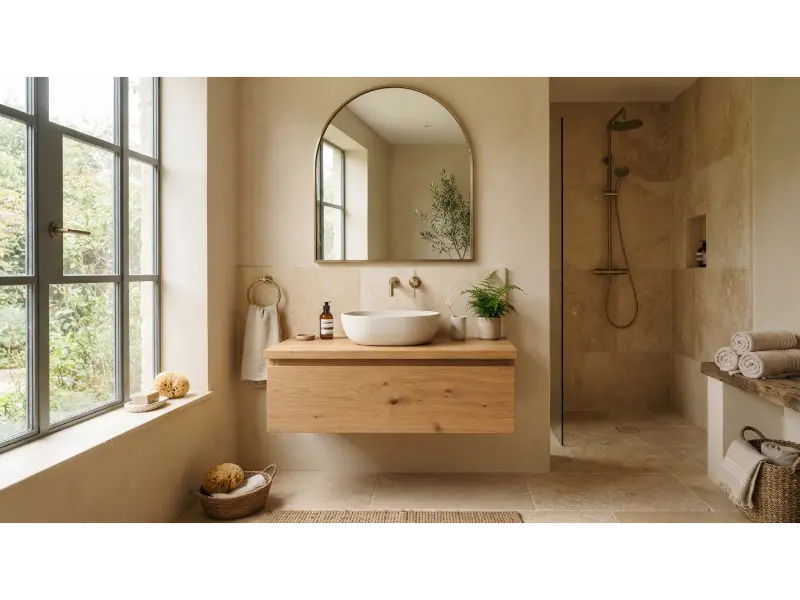 Natural Stone Bathroom With Local Materials