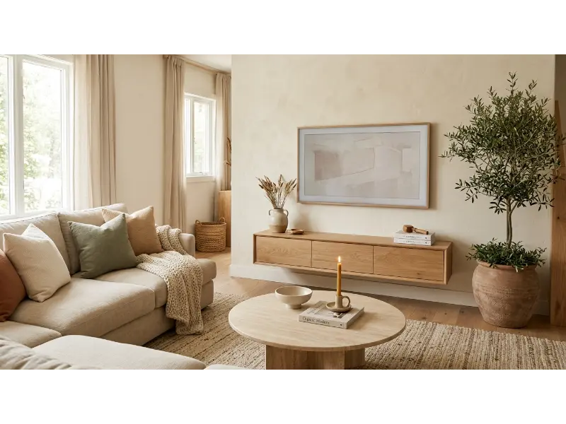Organic Modern TV Nook