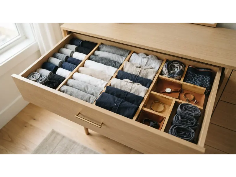 Organize Drawers with Adjustable Dividers