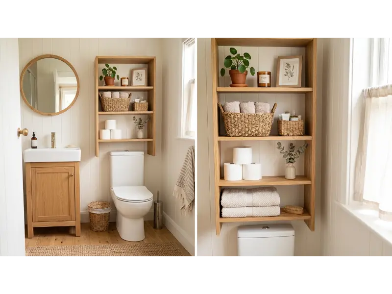 Over the Toilet Bathroom Storage Solution Ideas