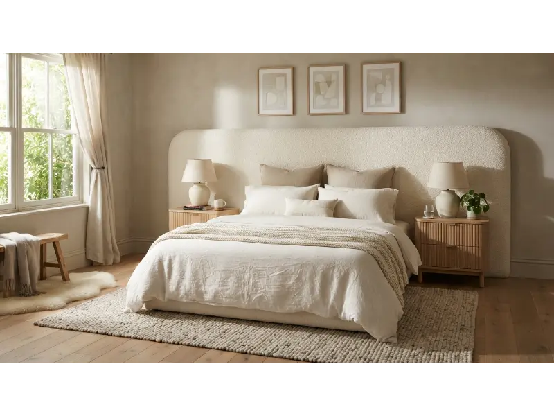 Oversized Bouclé Headboard