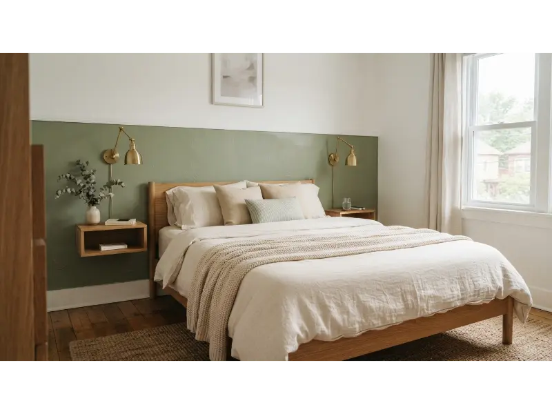 Painted Half Wall Headboard