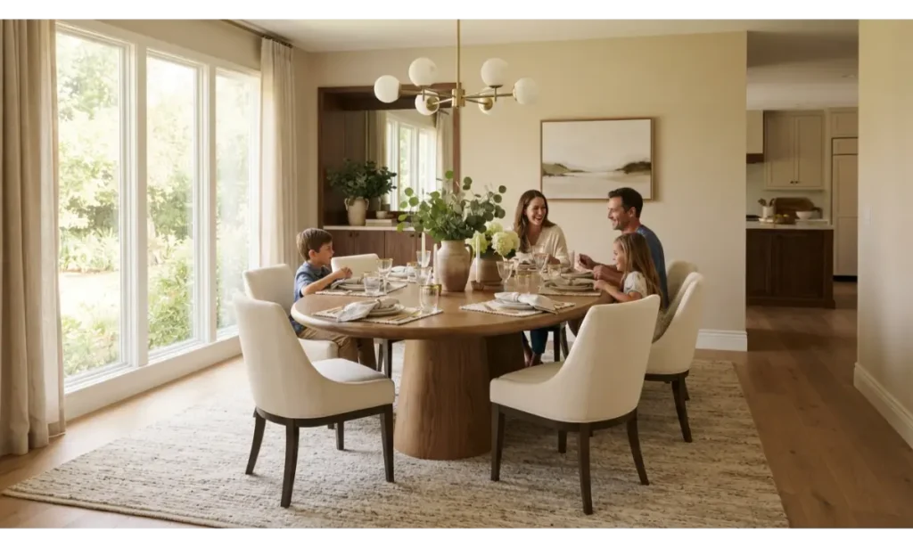 Pedestal Table with Extra Legroom