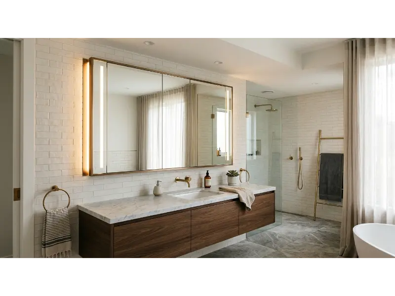Recessed Mirrored Medicine Cabinet