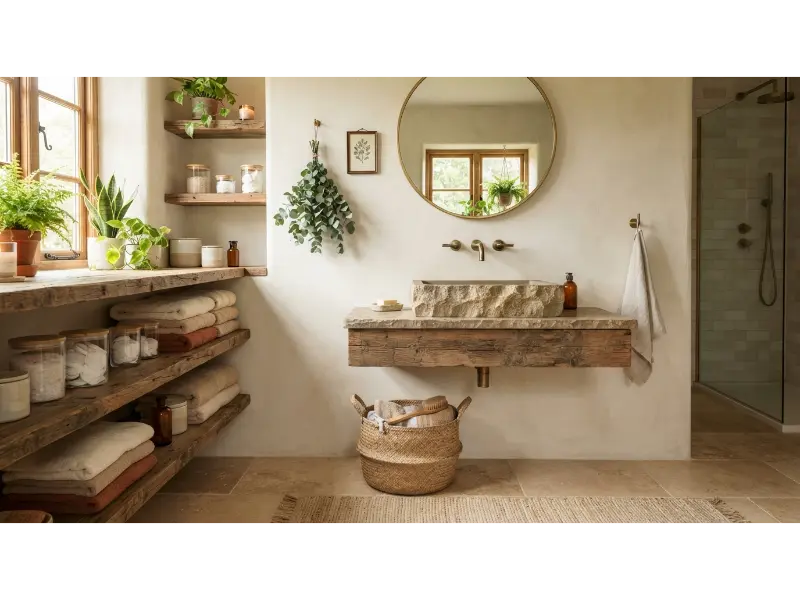 Reclaimed Wood Open Shelving