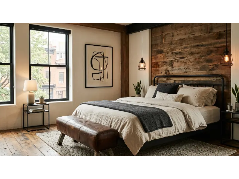 Reclaimed Wood Urban Bedroom