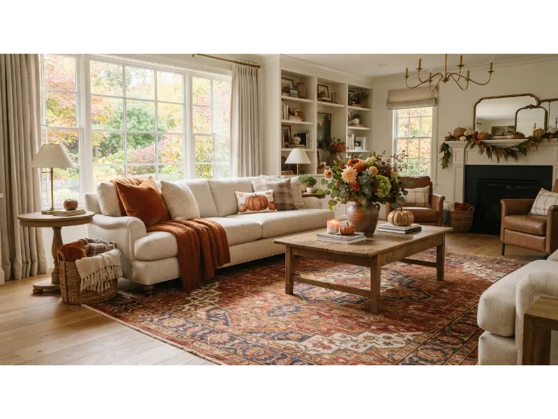 Refresh Seasonal Decor with Interchangeable Rugs