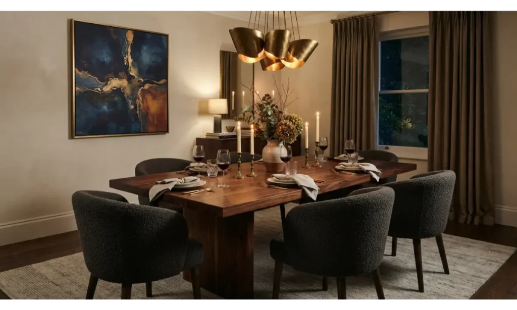 Rich Walnut Dining Table