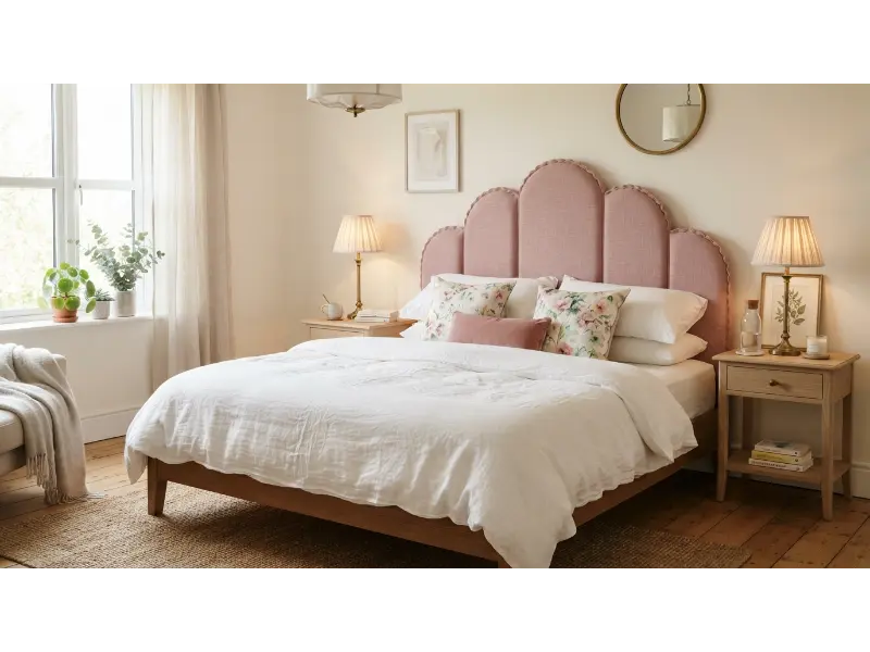 Scalloped Fabric Headboard