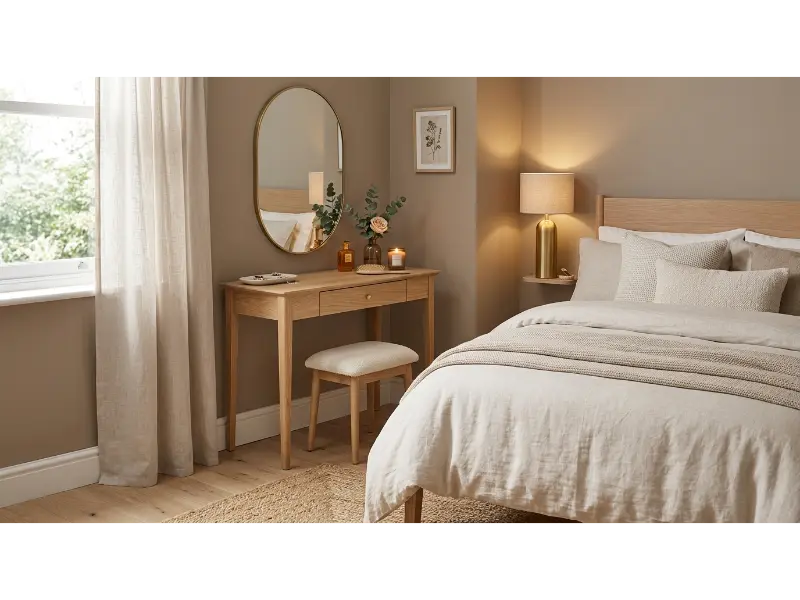 Slim Vanity Beside the Bed