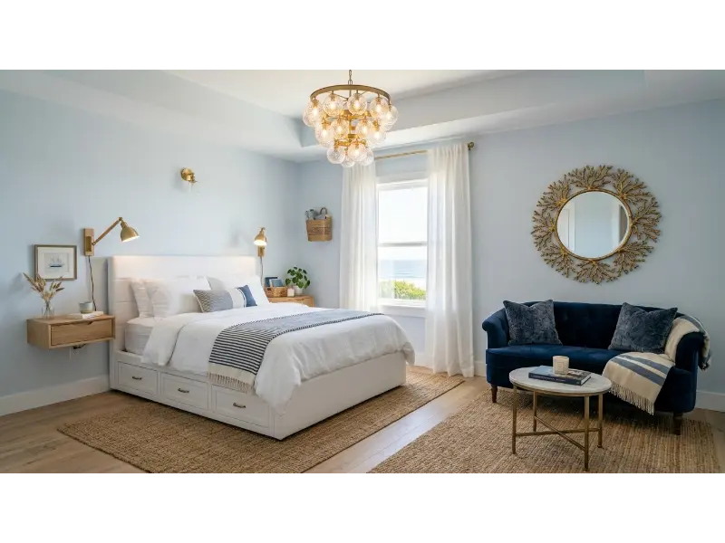 Small Beach Bedroom With Smart Storage
