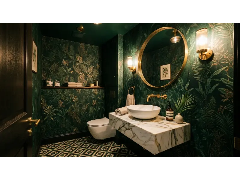 Small Powder Room Jewel Box