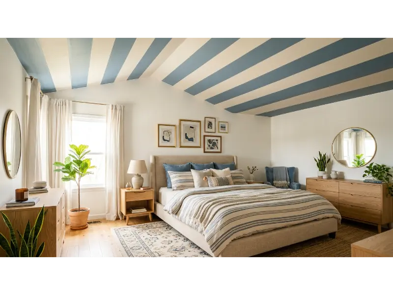 Soft Painted Ceiling Stripes