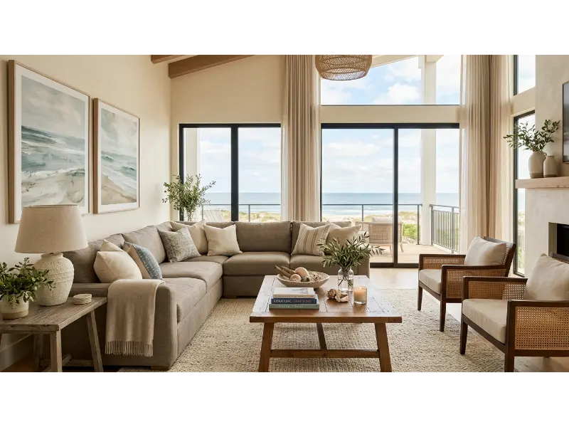Sophisticated Coastal With Warm Neutrals