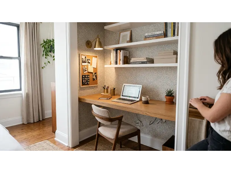Tiny Home Office Closet Conversion