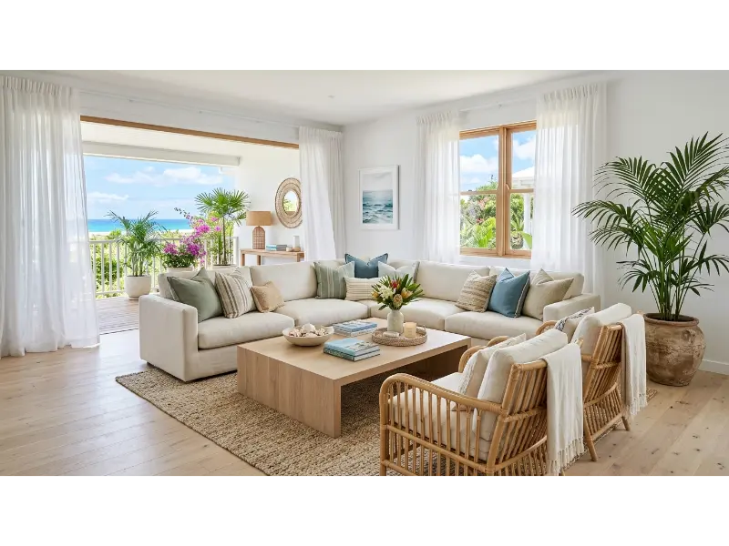 Tropical Coastal With Green Accents