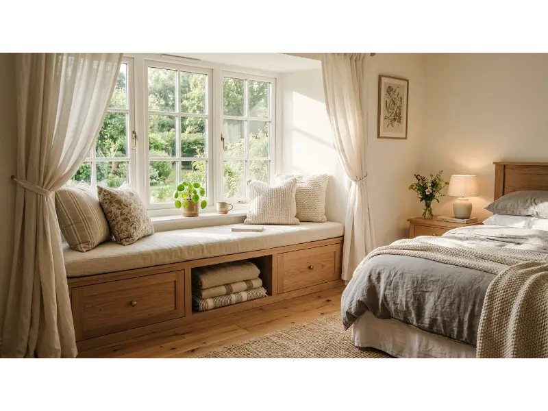 Turn a Window Seat Into Storage