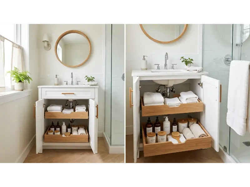 Under Sink Bathroom Storage Solution Ideas