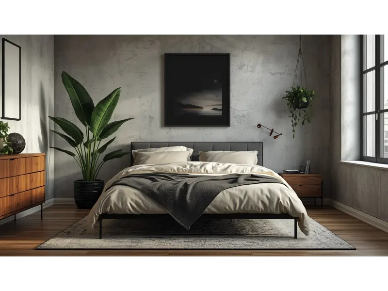 Urban Bedroom With Indoor Greenery
