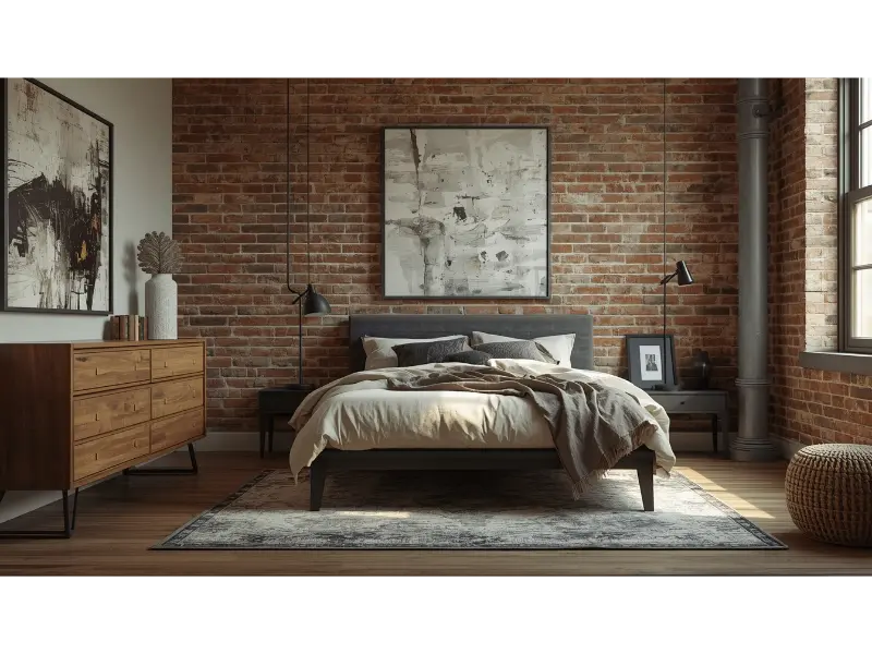 Urban Bedroom With Vintage Furniture