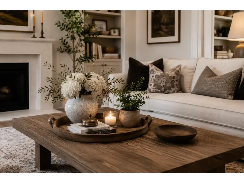 Use Decorative Trays to Organize Surfaces