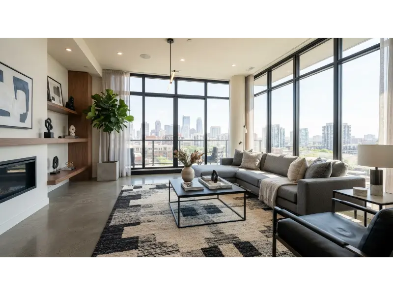 Use a Geometric Rug for Modern Appeal