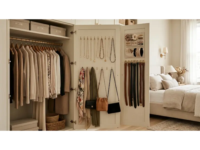 Use the Wardrobe Door for Accessories