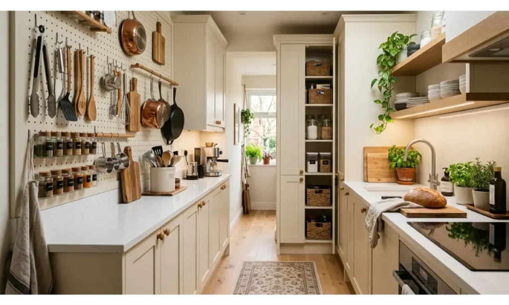 Vertical Storage Galley Kitchen Ideas