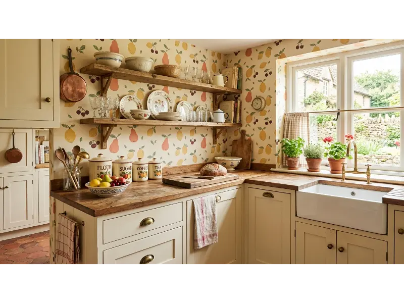 Vintage Fruit Wallpaper