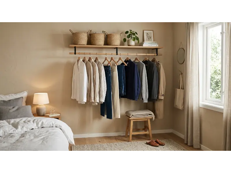 Wall Mounted Clothing Rail