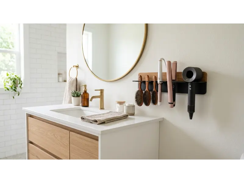 Wall Mounted Hair Tool Organizer